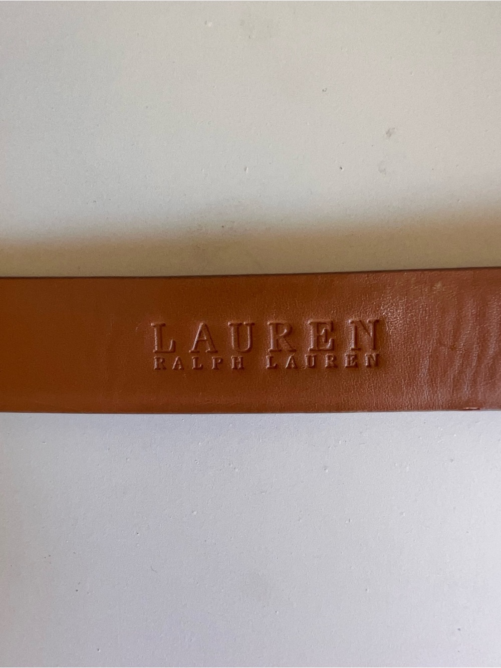 Ralph Lauren Cork-Textured Belt with Gold Buckle - Picture 4 of 6